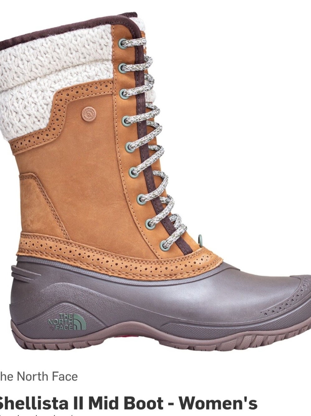 The North Face Shellista II 2 Mid Boot sz 8 Women's Winter Snow Rubber Lace Up